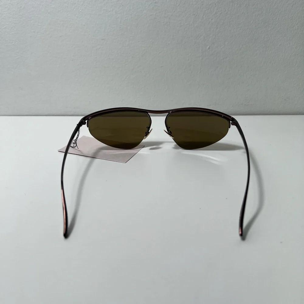 Bottega Veneta Oval Metal Pathos Cat Eye Mirrored Sunglasses BV1091S